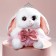 Soft toy "Bunny La Pu", in a dress, with a crown