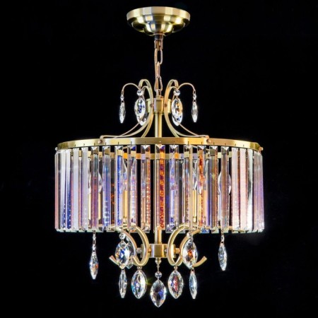 Suspended chandelier Citilux "Inga" CL335163, 48x48x120 cm, 6x60W, E14, brown color-3