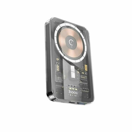 External battery Hoco Q14, 5000 mAh, 1 Type-C, 2 A, PD, wireless charging, black-1