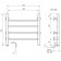 Electric towel Domoterm 109-4, 500x500 mm, left, black matte