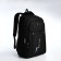 Youth backpack from textiles, 2 parts on lightning, 3 pockets, black/gray color