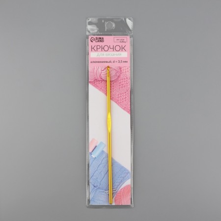 Knitting hook, d = 3.5 mm, 15 cm, mix color-6