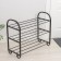 Lisa shoe stand, 3 tiers, 70 × 30 × 55 cm, black color