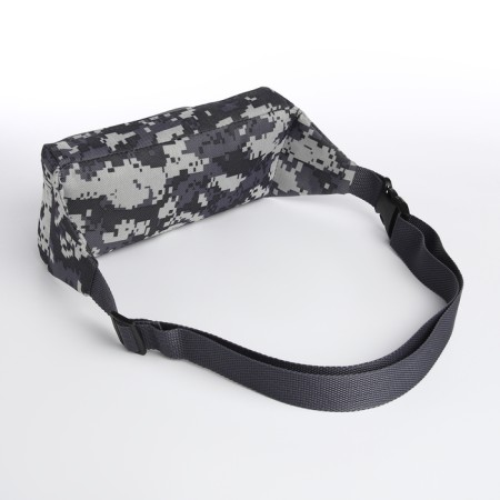 Lightning waist bag, outer pocket, gray color/camouflage-2