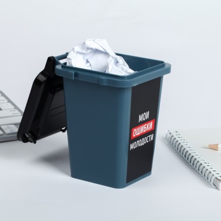 The desktop garbage bucket "My mistakes of youth", 12 × 9 cm-1