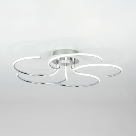 Ceiling chandelier Citilux "Dzhemini" CL229251E, 60x60x13 cm, 5x12W, LED, Gray color.-1