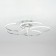 Ceiling chandelier Citilux "Dzhemini" CL229251E, 60x60x13 cm, 5x12W, LED, Gray color.