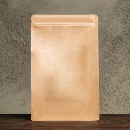 Zip-Lock package, craft, with a flat bottom, a rectangular window, 16 x 26 cm-2