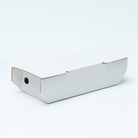 Box - plate for a snack, white, 20.5 x 10 x 6 cm