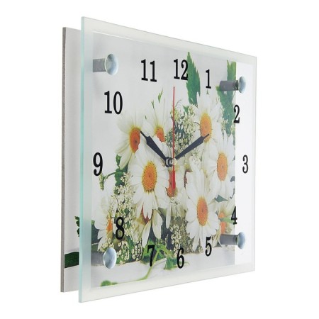 Carty clock is wall-mounted, interior "chamomiles", silent, 25 x 20 cm-1