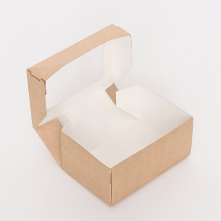 The box is folding, with a window, craft, 15 x 10 x 7 cm-3