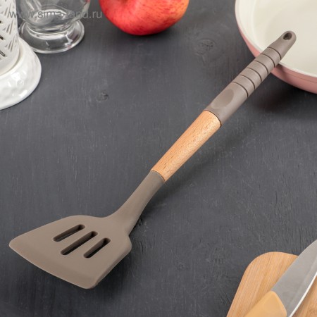 Bruttered blade with slots of the Brownie, 32 × 7 cm, gray/beige color-6