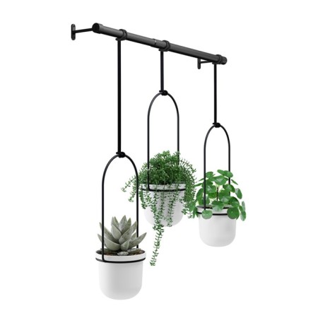 A set of suspended pots for plants TRIFLORA, White, 3 pcs.-5