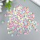 Beads for creativity plastic "Bright clover on white" set of 20 g 0.7x0.7 cm