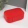 Casket to the leatherette for jewelry "Crocodile leather" red 15x10.5x5 cm