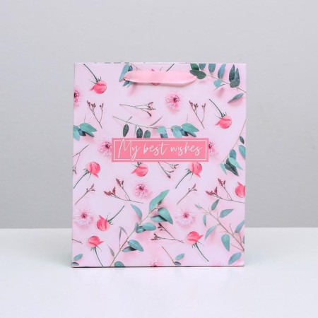 Gift laminated vertical, packaging, My Best Wishes, ML 23 x 27 x 11.5 cm-1