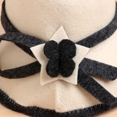 Women's hat hat with applique (economy)-2