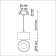 Introduced lamp LED IP20 12W down + 3W up, wire 2 m