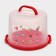 A dish for a cake and cakes with a lid of a share, 30.5 × 21.5 cm, color mix