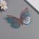 Stick paper, plastic "Flower blue butterflies" sparkles set 12 pcs 12 cm, 10 cm 8 cm 1052426