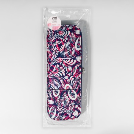 Penal for knitting "Flowers", 1 compartment, 8 pockets, 40 × 15 × 2.5 cm, purple/white color-3