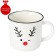 Porcelain shade mug "New Year. Olena ", 380 ml, white color