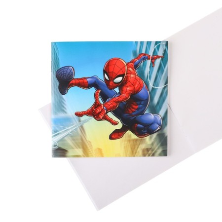 Cleaning set, notebook, sharpener, eraser, pencil, scissors, spider-man-7