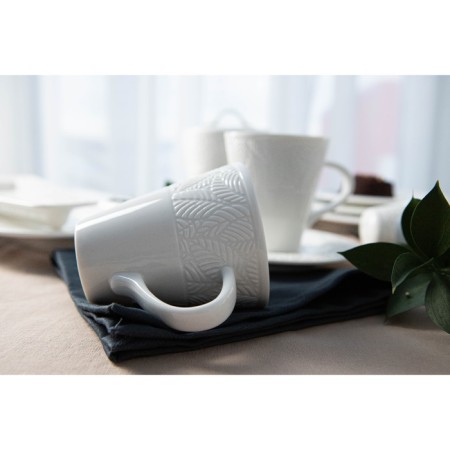 Tea couple Porcelain Magistro Crotone, 2 items: a 220 ml cup, a saucer d = 15 cm, white color-10