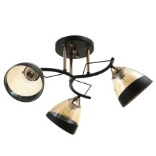 Adelela chandelier 3he27 40w Black-gold 60x60x26 cm Bayerlux