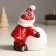 Souvenir Ceramics Light "Snowman in a red down jacket with a snowball" 10.8x8x13.7 cm