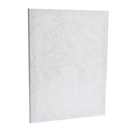 Picture on numbers on canvas with a subframe "Space Tiger", 30x40 cm-1