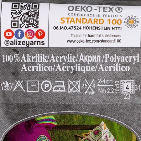 Extra yarn 100% acrylic 220m/100g (55 white)-3