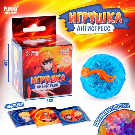 Antistress toy "Devil's apple" with stickers, Mix color, with a hydrogel