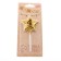 Candle in the cake on the skewer "Air ball. Star", number 4, 5.5 cm, golden