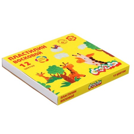 Plasticine soft (wax) 12 colors 180 g "Kalyaka-Malyak", with a stack-1