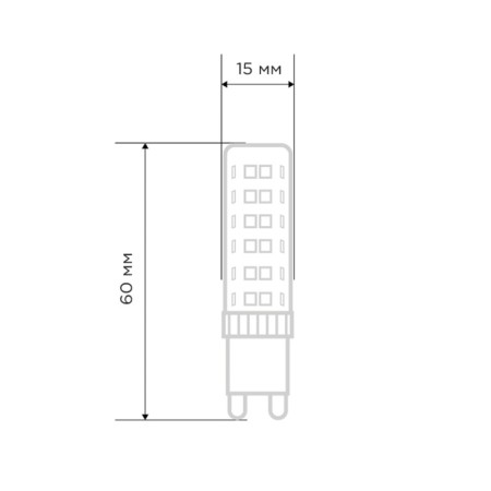 LED Capsular type JD-Corn G9 230V 5W 2700K Warm light (polycarbonate) Rexant-1
