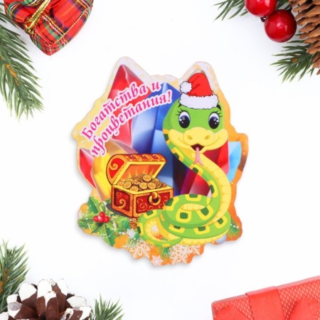 New Year's magnet "Wealth and prosperity!" symbol of the year,
