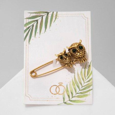 Drill punch of pair, 7 cm, green color in black gold-2