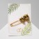 Drill punch of pair, 7 cm, green color in black gold