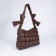 Load bag with zipper, long belt, brown color