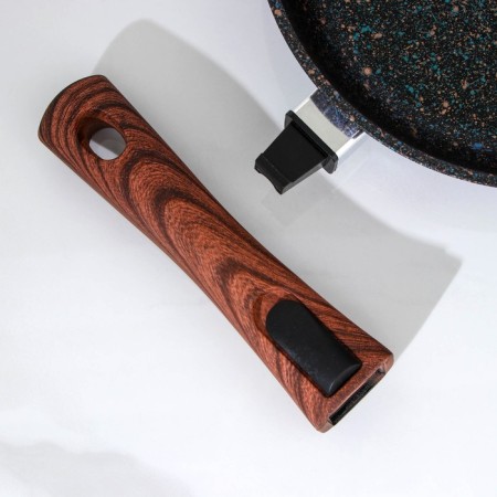 Granit Ultra Blue, D = 22 cm, removable handle, anti -stick coating, blue color-4
