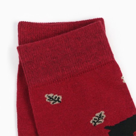 Male socks (2 pairs), burgundy/black color, size 42-43-3