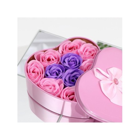 Soap roses, purple and pink, set of 11 pcs.-6