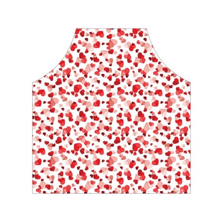 Apron of a kitchen with a photo print "abundance of hearts", adjustable, size OS-2