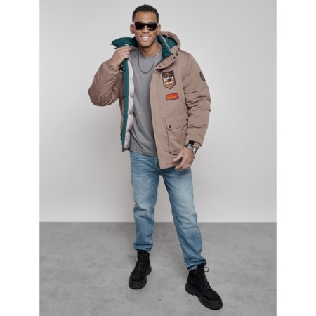 Male Winter jacket, size 48, brown color-15