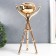 Summary Metal for 1 candle "Trinoga with a dome" gold 24x13x13 cm