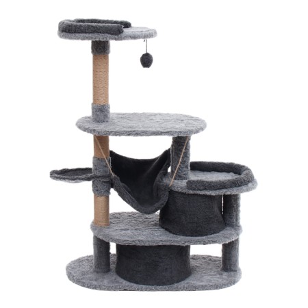 Complex-bog-oval, 5 levels, with 2 houses, 120 x 45 x 132 cm, fur, d-2