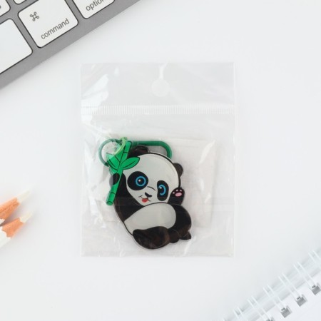 Acrylic keychain "Panda" with carbine, 5 x 3.8 cm-4