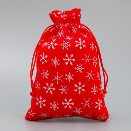 Bag gift canvas "Snowflake Parade", 16 x 24 cm +/- 1.5 cm, New Year-1