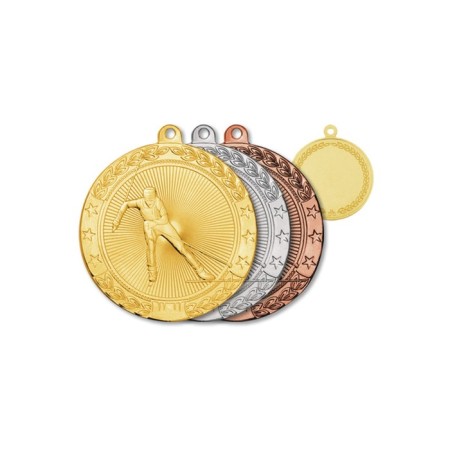 Medal "Ski", D = 50 mm, thickness 2 mm, color of bronze